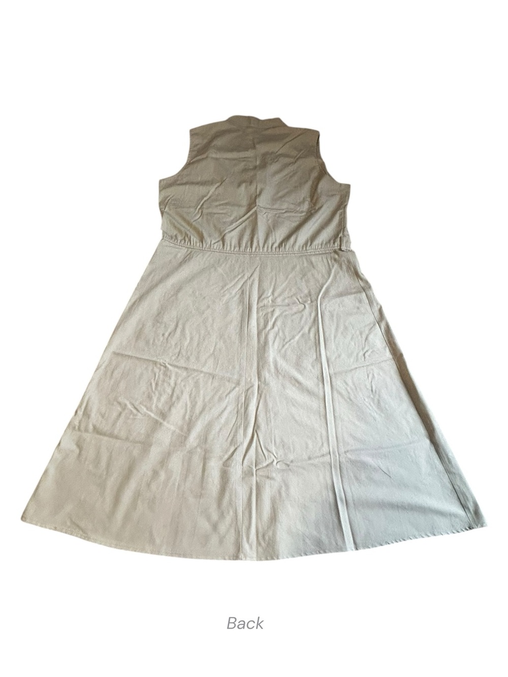 Vintage Murray Meisner Khaki Utility Midi Dress Made in USA Safari A-Line - Picture 2 of 14